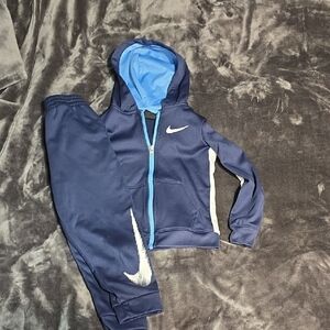 Nike Dri-FIT Dark Blue Jacket with Light Blue Accents